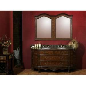   Brown Granite Double Bathroom Vanity w/Granite Top