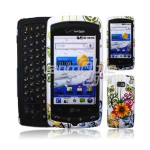 SUNFLOWER BFLY DESIGN CASE COVER + LCD Screen Protector for VERIZON LG 