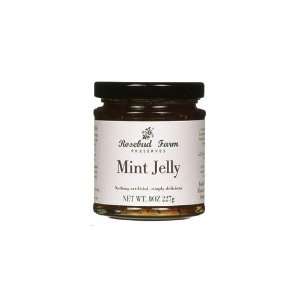Rosebud Farms Mint Jelly (Economy Case Pack) 8 Oz Jar (Pack of 12 