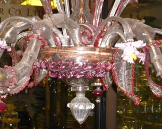 Antique Venetian Glass Chandelier Circa 1860s  