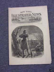 1862 New York ILLUSTRATED NEWS; Rare Thomas NAST Print  