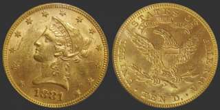 Gold Eagle   1881 $10 NGC MS61  