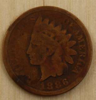 1886 Indian Head Penny 1 Cent *  *   