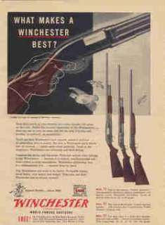 1951 WINCHESTER MODEL 12, 97, 37 SHOTGUNS AD  