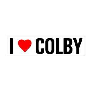  I Heart Love Colby   Window Bumper Sticker Automotive