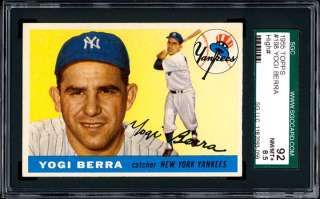 1955 Topps #198 Yogi Berra SGC 92 NM/MT+  