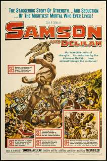 Samson and Delilah 1959 Original U.S. One Sheet Movie Poster  