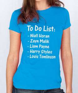   shirt   To do List   Funny 1 Direction Tee Shirt Tshirt (2177)  