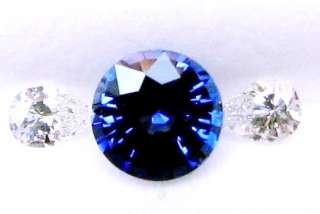   Mined Loose Gem Round Royal Blue Sapphire 6.1x4 mm ( WxD )  