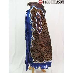  Bull Riding Tiger Print Hair On Leather Rodeo Chaps 