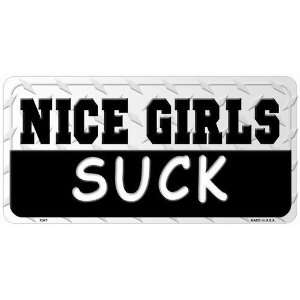  America sports Nice Girls   Suck License Plate: Sports 