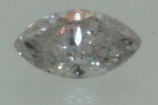 Clarity Enhanced marquise loose diamond .48ct SI3 H vintage estate 