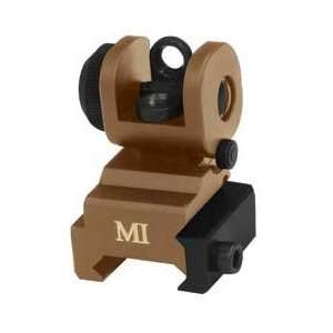  MIDWEST REAR FLIP UP SIGHT AR FDE: Sports & Outdoors