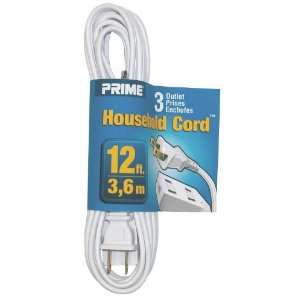 Prime Wire & Cable EC660612 12 Foot 16/2 SPT 2 3 Outlet Indoor Cord 