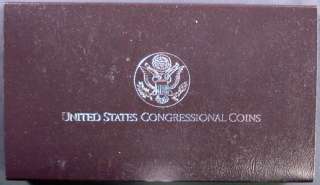 1989 CONGRESSIONAL COIN, COMMEMORATIVE PROOF SILVER DOLLAR AND CLAD 