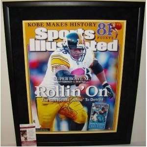  Autographed Jerome Bettis Picture   NEW Custom Framed 