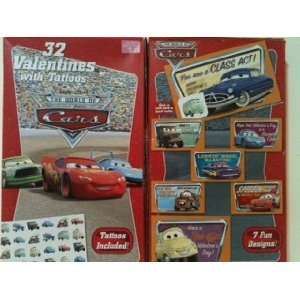   World of Cars 32 Cars Valentines with Tattoos: Health & Personal Care