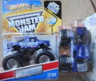 2011 HOT WHEELS Monster Jam #12 Blue Thunder 1:64 scale truck from B 