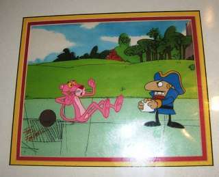 1970S PINK LINED PINK PANTHER SIGNED FRELENG PROD CEL  