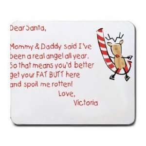  Dear Santa Letter Spoil Victoria Rotten Mousepad: Office 
