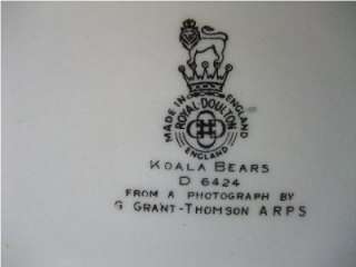 Stunning Royal Doulton KOALA BEARS D6424 Lge Coll PLATE  