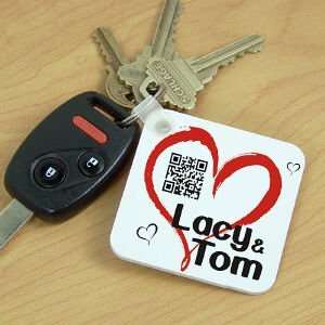    Personalized Romantic Message Barcode Keychain: Everything Else