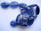 Pretty Blue Rutilated Quartz Gemstore Oval Beads 15.8  