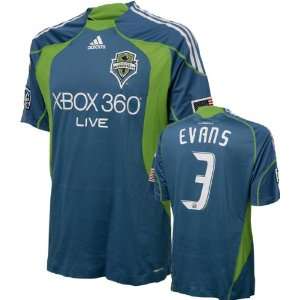 Brad Evans Game Used Jersey: Seattle Sounders #3 Short Sleeve Away 