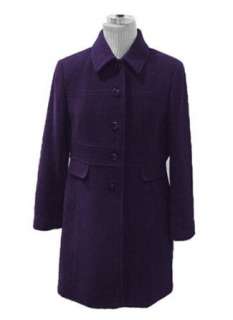    Purple Larry Levine Wool Pea Coat (on closeout sale): Clothing