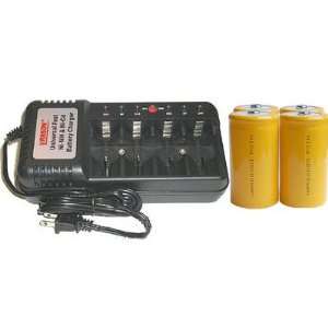  Charger 4 D 5000 mAh NiCd Rechargeable Batteries: Electronics