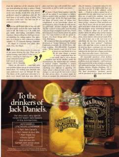 Vintage PRINT Ad 1989 JACK DANIELS Lynchburg LEMONADE  