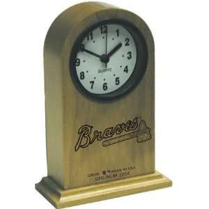  Atlanta Braves Wood Mantle Clock: Sports & Outdoors