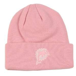    Miami Dolphins Womens Cuffed Knit Hat   Pink: Sports & Outdoors