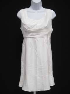 NWT MADISON MARCUS White Pleated Sleeveless Dress Sz S  