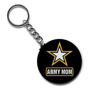 Creative Clam Salute To Us Military Army Mom On A 2.25 Inch Button 