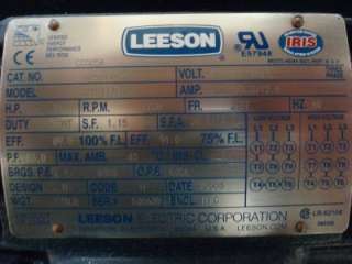 Leeson Electric Motor CC005A 60 10hp 1760 RPM, 176 lBS.  