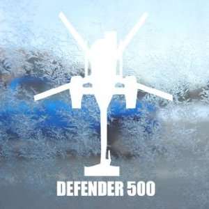  DEFENDER 500 White Decal Military Soldier Window White 