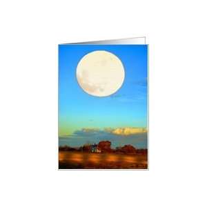  Blank, Full Moon, Wolf Moon, Harvest Moon, Sunset, House 