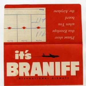  Braniff International Airways Ticket Jacket 1950s 