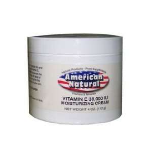  American Natural Vitamin E Cream 30000 IU 4 oz Skin Care 
