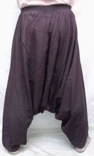 UniSex Drop Crotch Harem Baggy Pants Boho Men L Women XL  