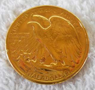24K GOLD 1936 USA WALKING LIBERTY HALF DOLLAR  