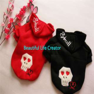 Fashion Skull Jumper Sports Hoodie Dog Clothes Free shipping  