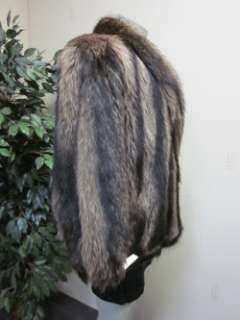 Sale Womens Raccoon Fur Jacket Coat Sz 8 Mint  