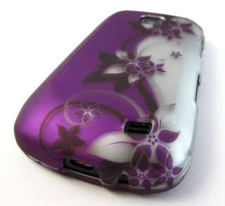 PURPLE SILVER VINES HARD SNAP ON CASE COVER SAMSUNG ILLUSION PHONE 