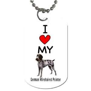  I Love My German Wirehaired Pointer Dog Tag Everything 