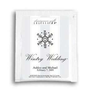  Wintry Wedding   Single Snowflake Tea Wedding Favors 
