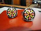 Thomas Pink Mosaic Yellow Enamel Cufflinks  