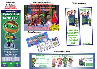 Super Why Readers ~ Birthday Party Ticket Invitations, Supplies, and 