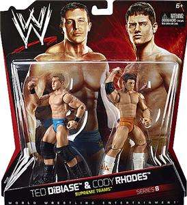 TED DIBIASE & CODY RHODES MATTEL 8 2 PACK WWE ACTION FIGURE  